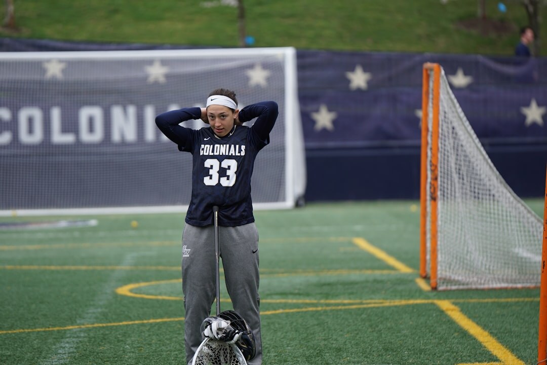 athlete stretching before game