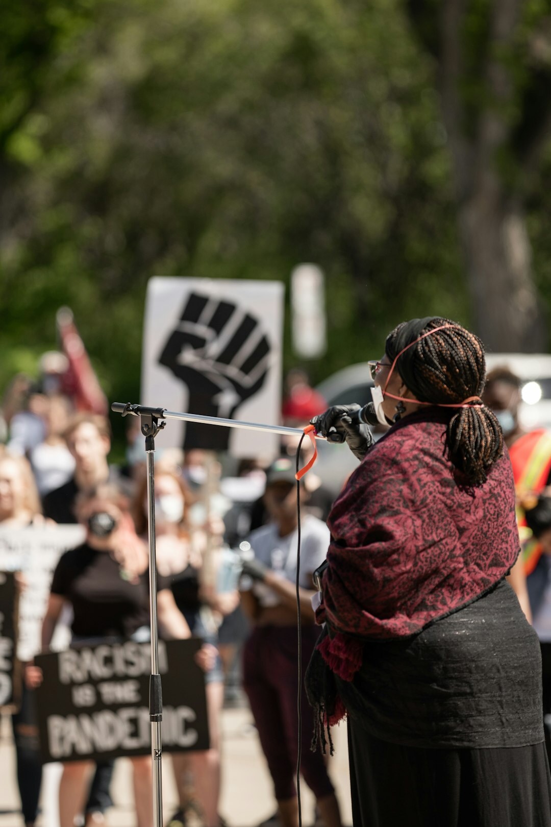 woman activist speaking