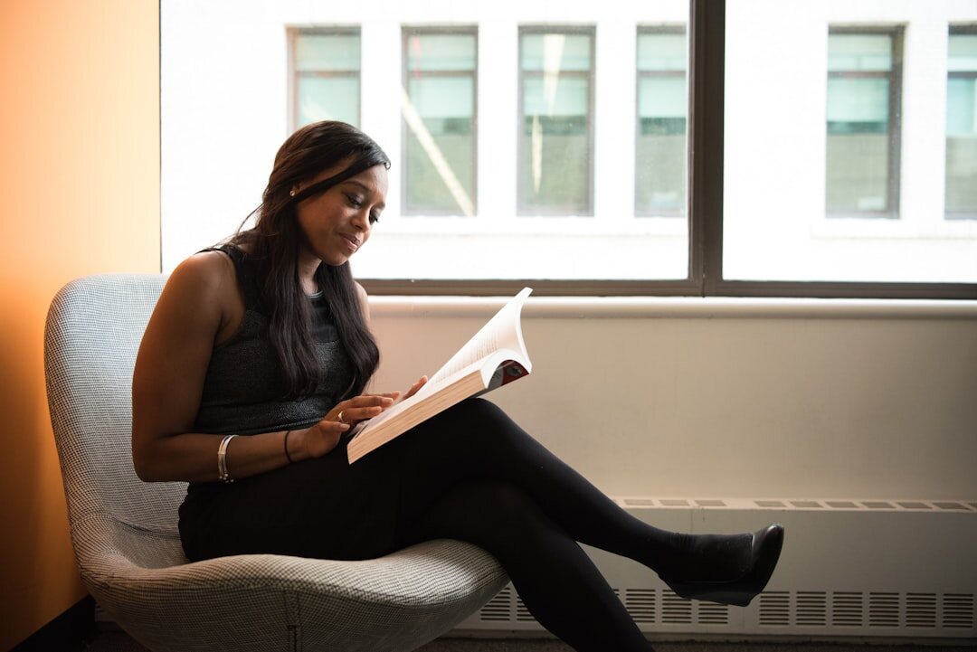 woman reading script