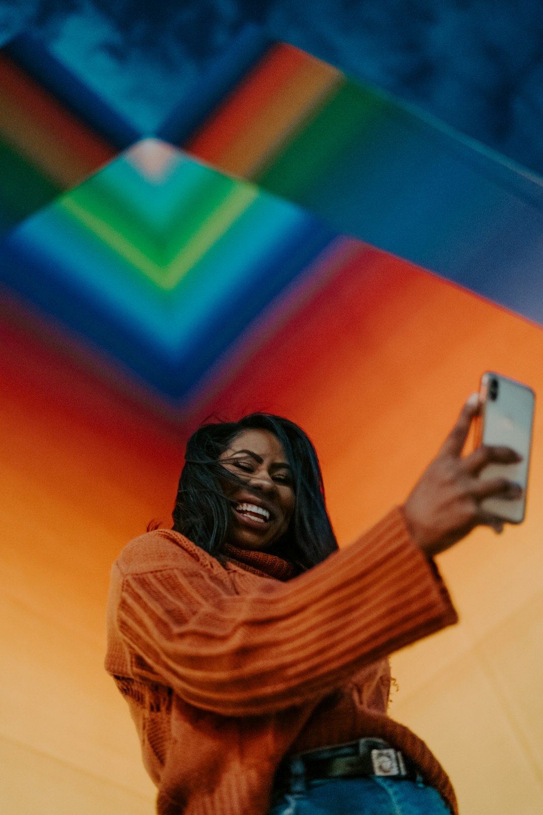 influencer taking selfie